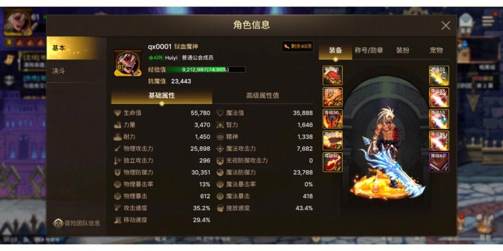 混沌支配者装备属性