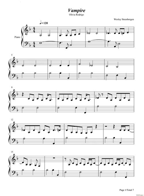 吸血鬼男孩中黑宫路加在第一集里弹的钢琴曲的名字是什么