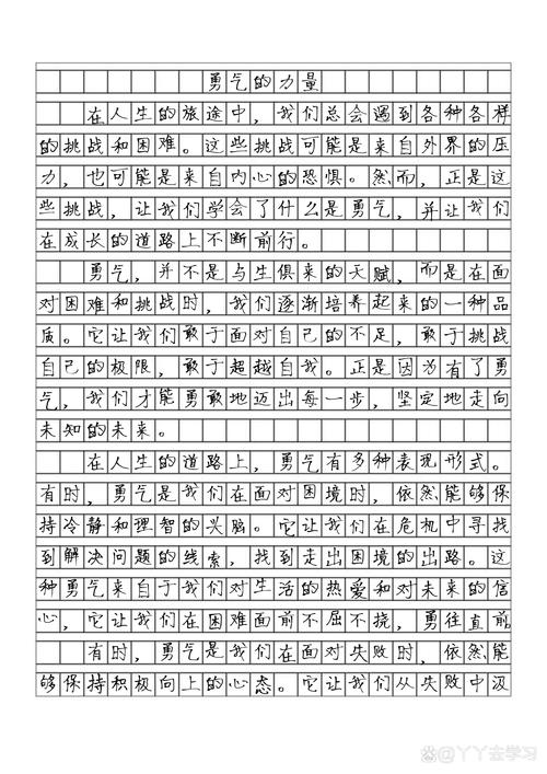 勇气优秀作文