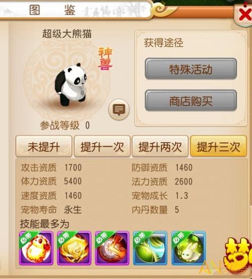 梦幻西游五大神兽各有什么技能,谁猜的出来?