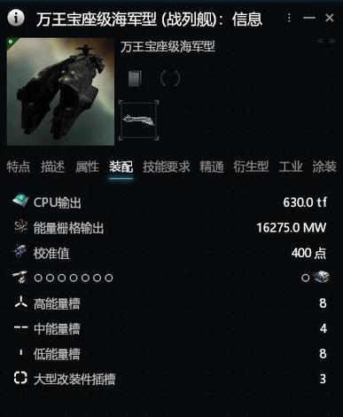 万王宝座级舰队型舰船描述及其加成