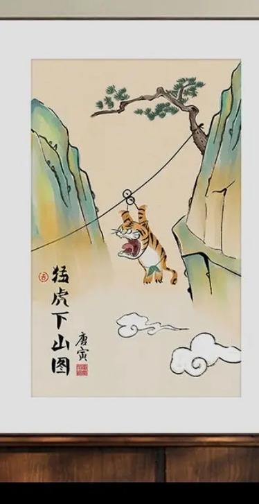 玛哈国王在背后纹有“猛虎下山”图,这幅图有何寓意?
