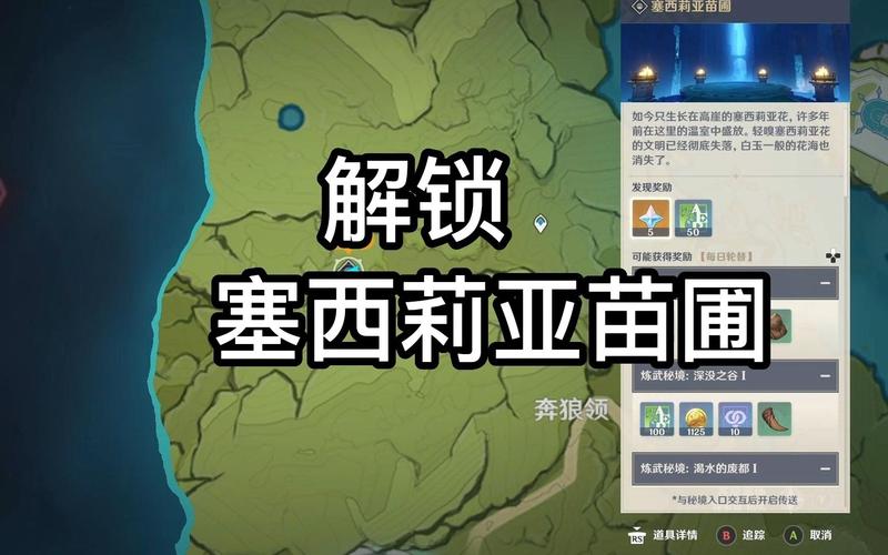 原神中塞西莉亚苗圃怎么解锁