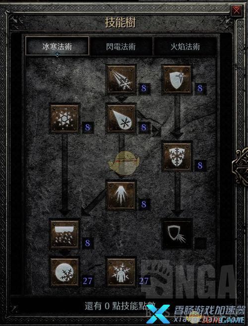 暗黑破坏神2冰火法师怎么加点