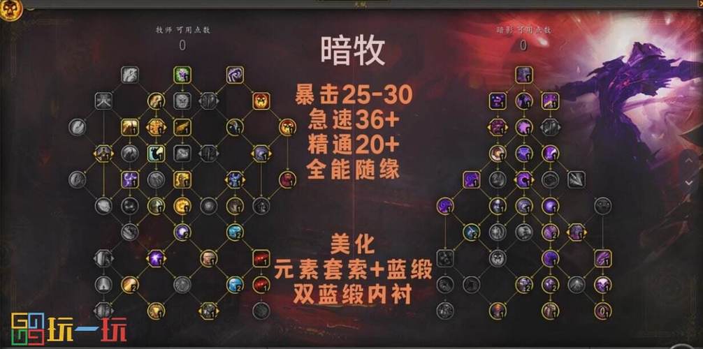 暗牧天赋的加点顺序